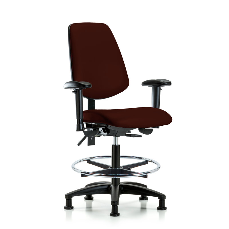 Fauteuil de dessin ergonomique Iyanna, Bourgogne, Patins, Non inclus