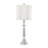 Karat 25.5" Contemporary Crystal Table Lamp Set of 2 - Clear K9 Crystal & Chrome Metal Base with White Linen Softback Shade by LumiSource
