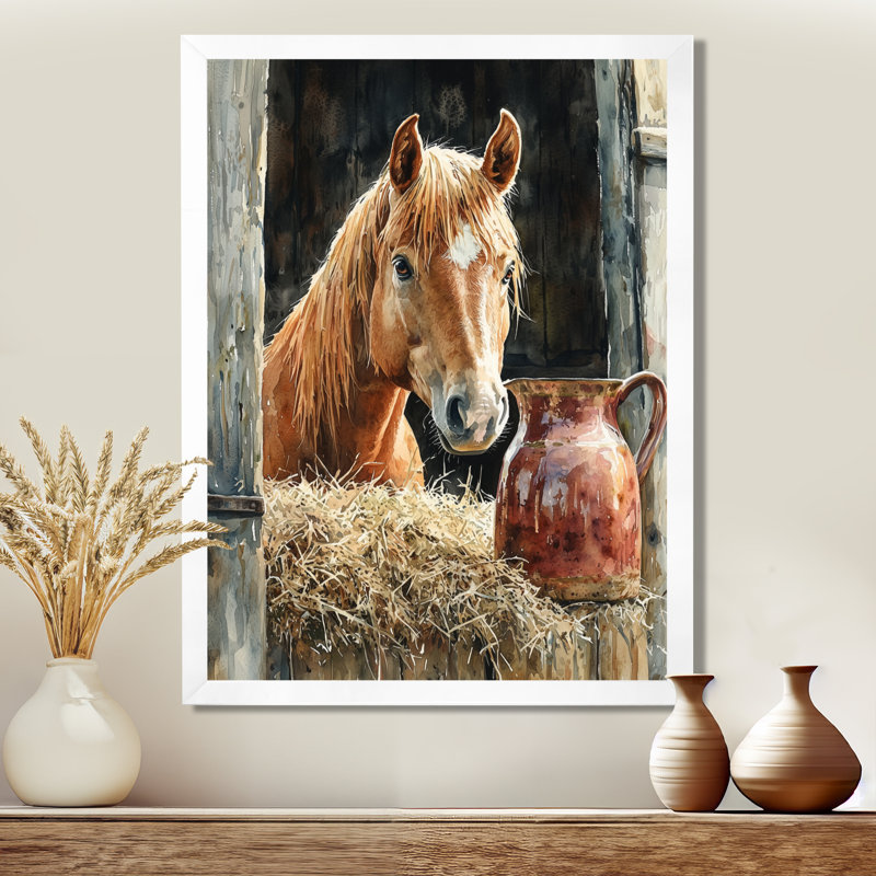 Dorinela - Animals Canvas Wall Art, Single Picture Framed Print without Mat, 44" H x 34" W, White