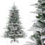 Arbre de Noël artificiel enneigé avec pointes en PVC et PE, lumières DEL-1231648891
