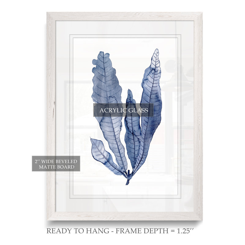 « algues under water iv » par paul cezanne-cadre photo, reproduction d’art, H 24 po x l 18 po x P 1,25 po, Blanc