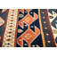 Tapis oriental tribal en laine noué à la main 3 pi 5 po x 4 pi 10 po