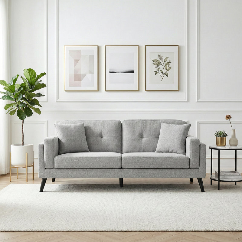 Vedic 3 Seater Sofa, Dark Grey
