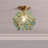 Flower Petals Tiffany Style Stained Glass Close To Ceiling Light For Home Decor (8" Cherry Blossom)-116098719