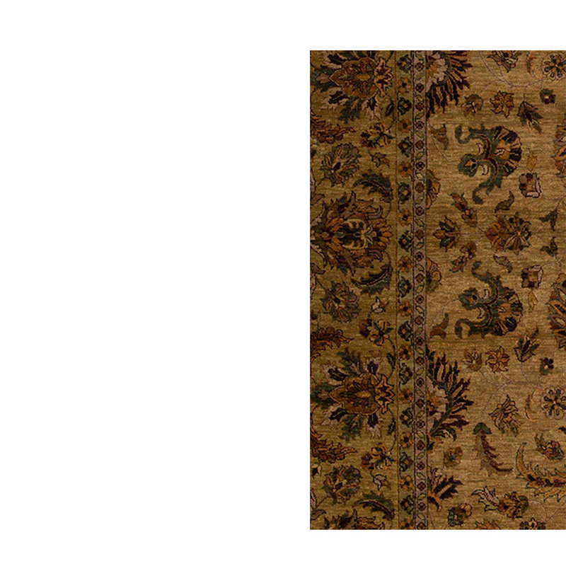 Tapis oriental beige en laine noué à la main 8 pi 1 po x 10 pi 9 po