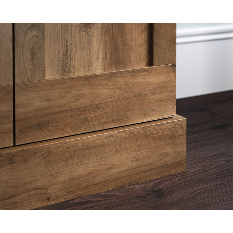 Rural Pine Freestanding Storage Cabinet with Adjustable Shelving