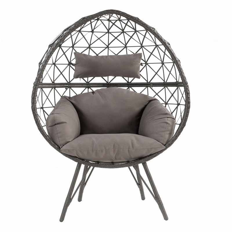 Chaise longue d'extérieur, osier PE