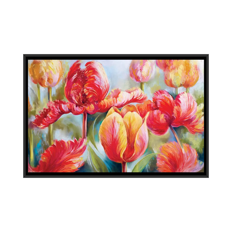« nice to visible you », reproduction sur toile, H 18 po x l 26 po x P 1,5 po, Toile avec cadre noir, Pas de tapis