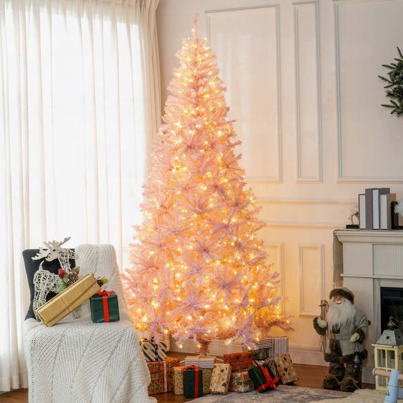 Arbre de Noël rose 7,5 pi