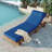 78.8'' Outdoor Patio Chaise Lounge Chair, Acacia Wood Adjustable Recliner With Headrest And Retractable Side Tray, Perfect For Terrace, Poolside, Garden, And Beach-954405535