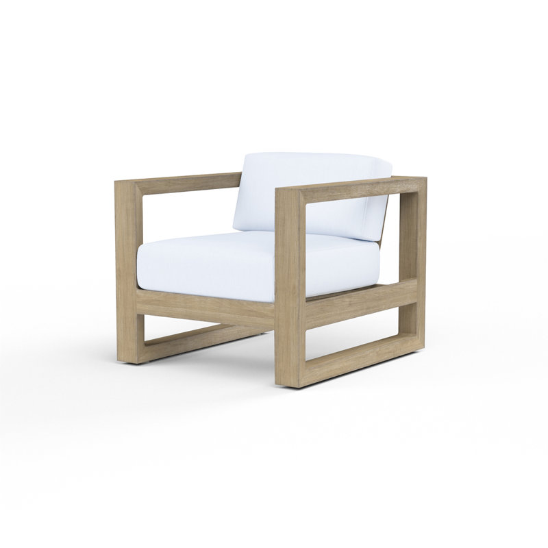 Vienna Premium Teak Outdoor Lounge Chair, Canvas Natural Sunbrella® Canvas