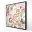 Aquarelle, motif cachemire floral | Décoration de chambre encadrée en toile