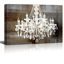 «Glam Crystal Chandelier Silhouette» sur toile de fond abstraite, reproduction d'art sur toile-1440854284-1440854329-1440854272