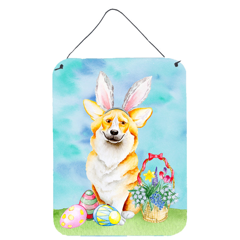 Décoration murale suspendue lapin de pâques dandie dinmont, Corgi