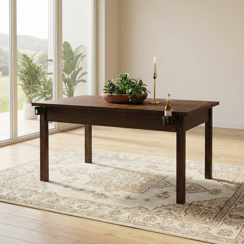 63" X 40" Board Game Table With Solid Wood Legs