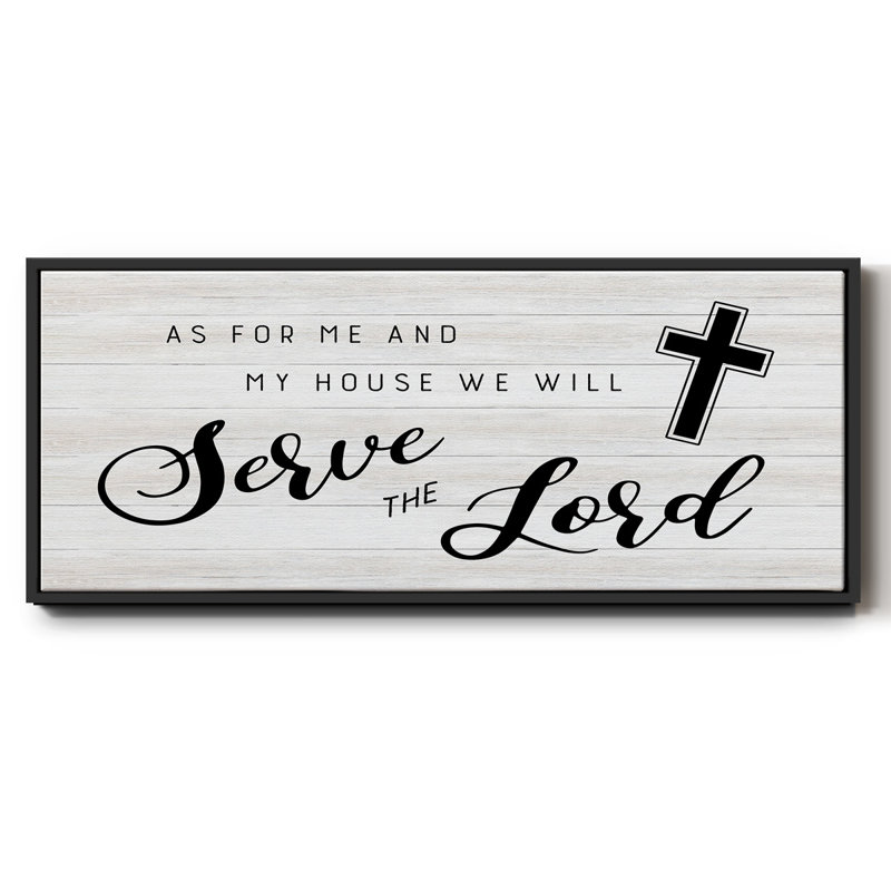 Serve the Lord - Toile encadrée, H 12 po x l 30 po