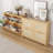 Rattan Wooden Shoe Storage Cabinet with 4 Flip Drawers & Adjustable Shelves, Slim Entryway Organizer for Hallway, Foyer, Bedroom