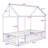 Twin Metal House Bed With Roof And Fence Design-132298112