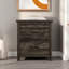 Ensemble de chambre à coucher 4 pièces, lit en bois avec tête de rangement et station de charge, 2 tables de chevet avec 2 tiroirs, 1 commode avec 5 tiroirs-556674501