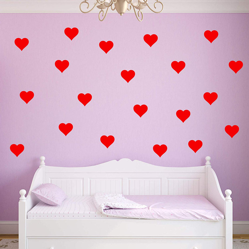 Décalcomanie murale dame, Rouge, H 2,8 po x l 3 po