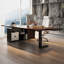 Bureau de direction en L en bois massif avec tiroirs-453040295-453040288