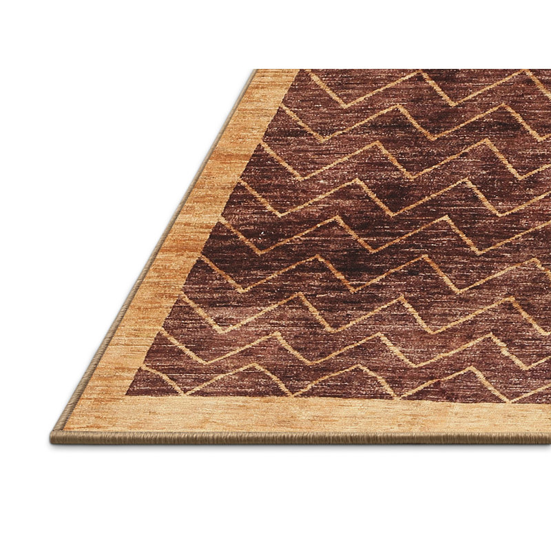 Tapis contemporain brun, Rectangle 8 pi x 10 pi