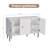 Modern Freestanding Storage Accent Cabinet with 2-Doors  Sideboard Buffet for Living Room, Dining Room, Bedroom and Entryway-1928500861