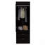 Armoire, tringle, porte double, deux tiroirs, poignées en métal-963680505