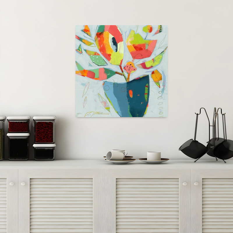 «Getting My Groove On», art abstrait lavande contemporain, H 18 po x l 18 po