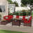 Avamay Rattan Sectional Seating Group with Cushions-1296695086-1295491802
