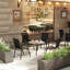 Outdoor Stackable Garden Patio Dining Armchairs with PVC-coated polyester Seat-121377056-125544593