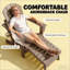Chaise Adirondack pliante avec repose-pieds caché - PEHD, porte-gobelet et grain de bois réaliste pour patio ou foyer