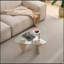 Bronte avec plateau en verre et pieds robustes-131431000