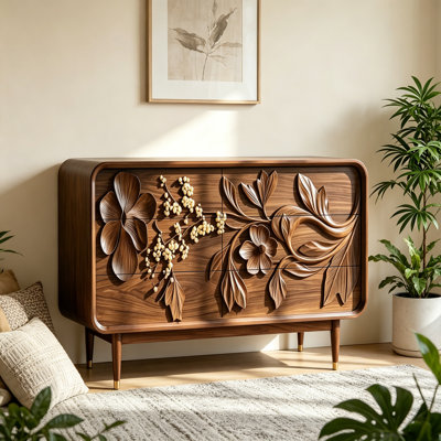 Commode de vestibule en bois massif