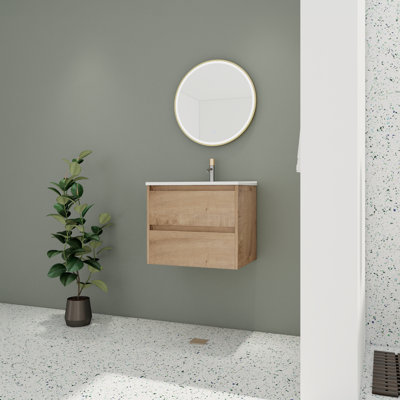 24.47'' Single Bathroom Vanity with Ceramic Top