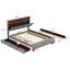 Lit plateforme tapissier avec tête de lit, gigogne et 2 tiroirs Kaosayn, ports USB-1547497257-1547497256