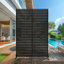 Cloison de séparation 72 po x 47 po autoportante en métal avec clôture en treillis pour patio, balcon, cour, piscine, pièce intérieure