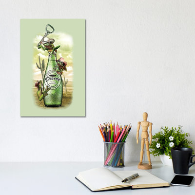 Thirsty Frogs by Adam Lawless - Wrapped Canvas Painting