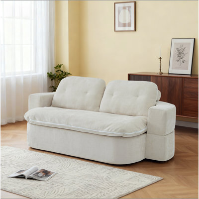 Canapé-lit moderne avec 2 coussins, canapé-lit en velours côtelé rembourré de mousse, aucun assemblage requis, coussin de canapé convertible se déplie en courtepointe, matelas pliant pour le salon, salle de jeux