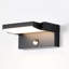 Nialynn Black 10cm H Integrated LED Outdoor Armed Sconce