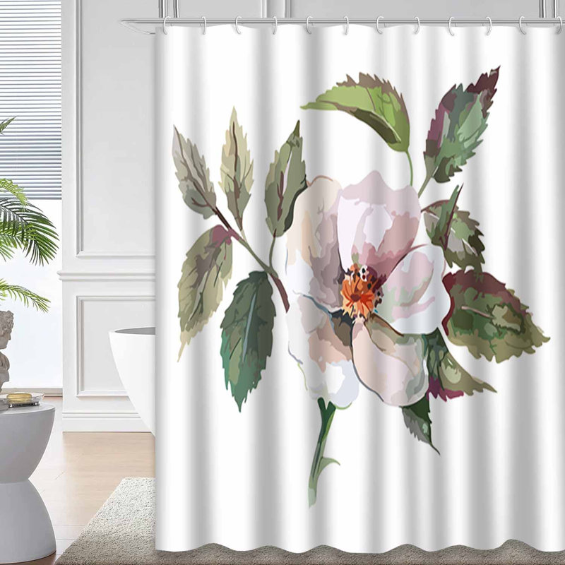 Rideau de douche transparent transparent, rideaux de douche pour la salle de bain avec 12 crochets, 72" L x 78" W