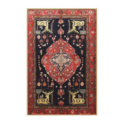 Tapis rouge à motif sud-ouest
