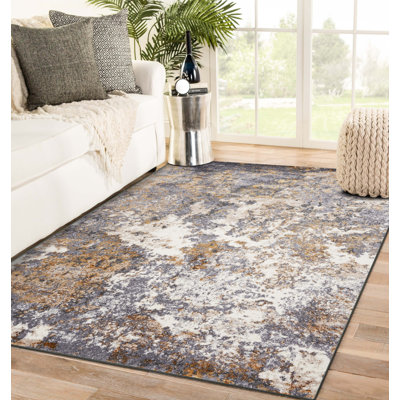 17 Stories Elrosa Performance Gray/Beige Rug & Reviews | Wayfair