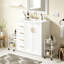 Meuble-lavabo de 30 po avec lavabo en céramique et rangement en bois massif-1169992774