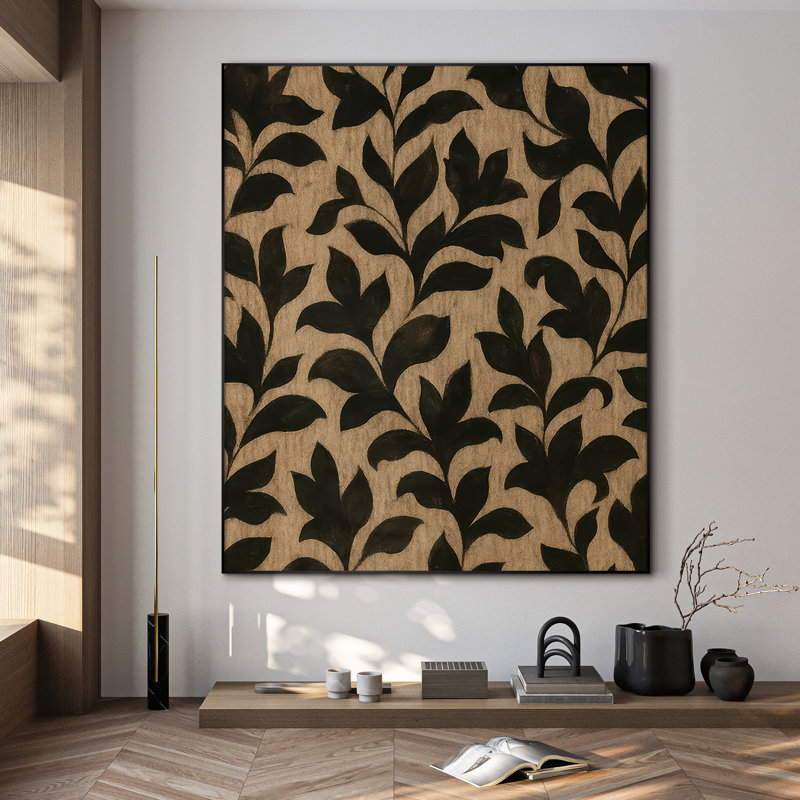 Très grand art mural imprimé sur toile - Œuvre d'art moderne abstraite, décor pour le salon ou la chambre à coucher - «Assemblage requis du cadre (cadre non fini)»