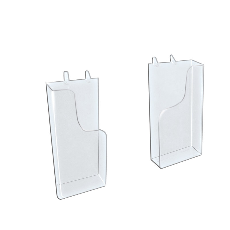 Adjustable Brochure Holder for Pegboard/Slatwall, 10-Pack