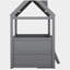 Structure de lit simple en bois, gris