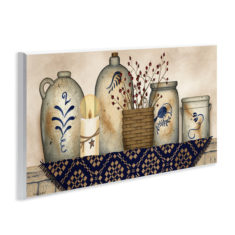 "Rustic Kitchen Jars", art mural par Linda Spivey