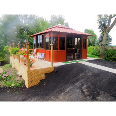 13.5 Ft. W x 13.5 FT. D Mamufactured Wood Patio Gazebo