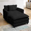Canapé modulaire modulaire, canapé à assise profonde avec repose-pieds mobile pour le salon, canapé en chenille avec coussins-641284944